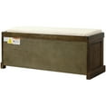 thumbnail image 4 of Topcobe Rustic Storage Bench, Classic Entryway Storage Bench with Removable Cushion and 3 Removable Fabric Basket, White, 4 of 8
