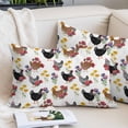 thumbnail image 2 of Farmhouse Rooster Pillow Covers 12"x20", Country Watercolor Flowers Wood Grain Soft Brushed Microfiber Breathable Throw Pillow Covers, Decorative Pillowcase with Zipper for Couch Sofa Bedroom, 2 of 9