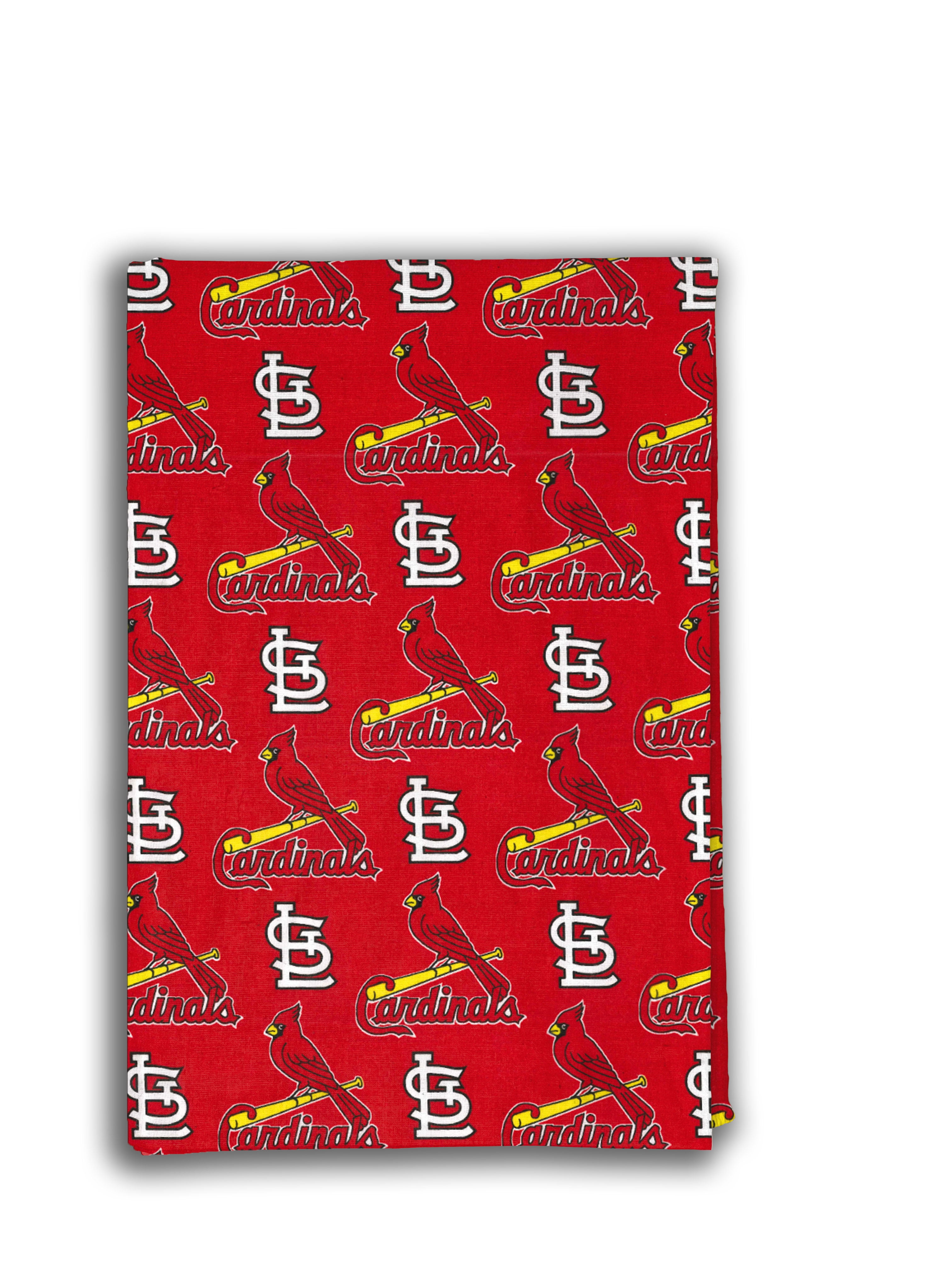 St. Louis Cardinals 58' x 2 yd 100% Cotton Logo Baseball Sports Precut Sewing & Craft Fabric, Red
