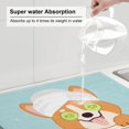 thumbnail image 5 of Kdxio Corgi With Towel Ans Slice Cucumber for Dish Drying Mat,24*18 inch Absorbent Dish Drainer Kitchen Counter,Large Size Dish Drying Pad for Countertops,Draining Racks, 5 of 6