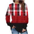 thumbnail image 2 of Jienlioq Hauts d'Hiver pour Femmes Mode Chandail Décontracté à Manches Longues à Col Rond Imprimé pour Femmes Hauts Blouse, 2 of 5