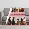 thumbnail image 3 of Custom Blanket with Photo - Personalized Picture Throw for Couple Gifts Customized Flannel Blankets for Adult Kid Birthday Fathers Mothers Valentines Day Gift (6 image 05, 40"L x 30"W / baby size), 3 of 6