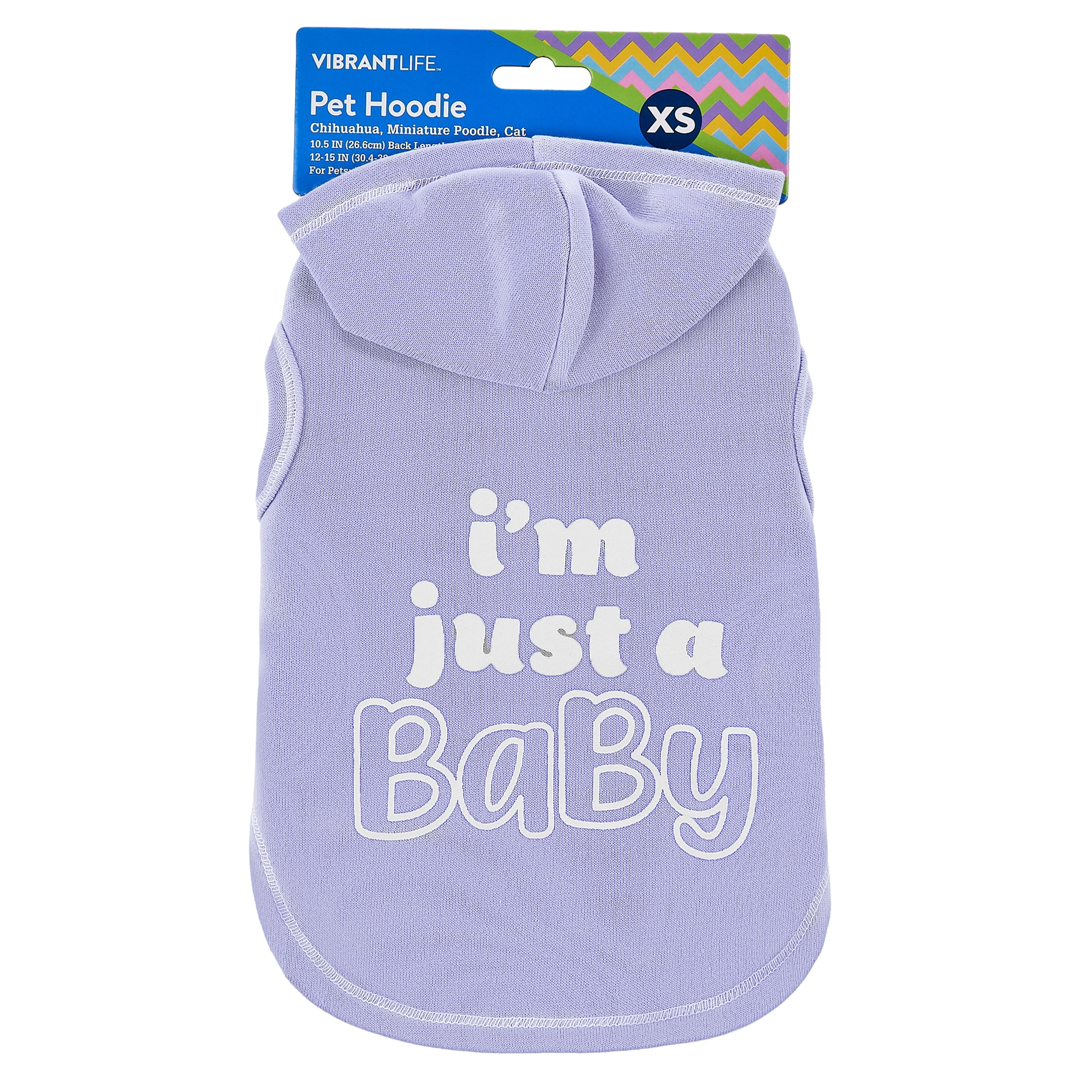 Vibrant Life Easter I'm Just a Baby Hoodie for Dogs and Cats, Blue, XS