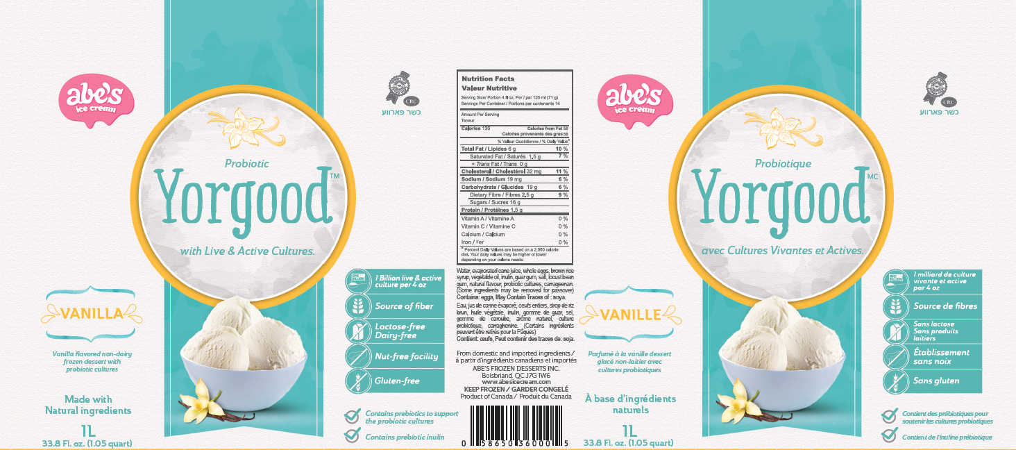 Abe's Parvé à la vanille Yorgood 1L Parvé à la vanille Yorgood