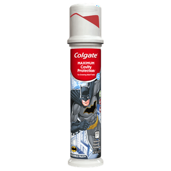 Colgate Maximum Cavity Protection Kids Toothpaste Pump, Batman, 4.4 oz