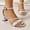 Silver, variant on Women Fashion Casual One-Strap Light Gold Rhinestone Thick-Heeled Sandals - Breathable Open-Toe Design with Adjustable Buckle Size 35-42 EU 1 Pair (No Shoe Box)
