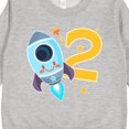thumbnail image 3 of Inktastic Rocket Space Ship Happy Second Birthday Toddler Sweatshirt, 3 of 4