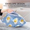 thumbnail image 4 of Yayeee Pillowcase Standard Size Set of 2 Satin Wrinkle Resistant Envelope Pillow Case, Playful Fried Eggs, 4 of 8