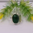 thumbnail image 3 of Fine Silver Malachite Ring for Women Handmade in Jaipur, 3 of 4