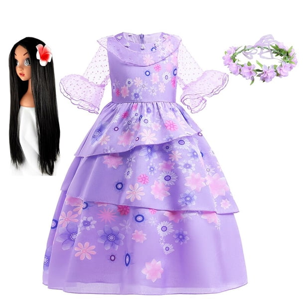 Disney princesa Encanto vestido niñas Isabela Cosplay disfraz carnaval cumpleaños fiesta Halloween zhangmengya unisex