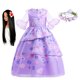 thumbnail image 1 of Disney princesa Encanto vestido niñas Isabela Cosplay disfraz carnaval cumpleaños fiesta Halloween zhangmengya unisex, 1 of 2