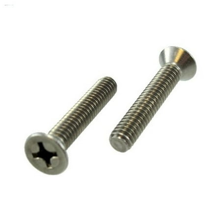 

8/32 X 2 Stainless Steel Flat Head Phillips Machine Screws (Box of 100)