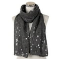 thumbnail image 2 of Zpanxa Scarves for Women Christmas Festive Winter Snowflake Print Warm Winter Snow flake Scarf Dark Gray, 2 of 2