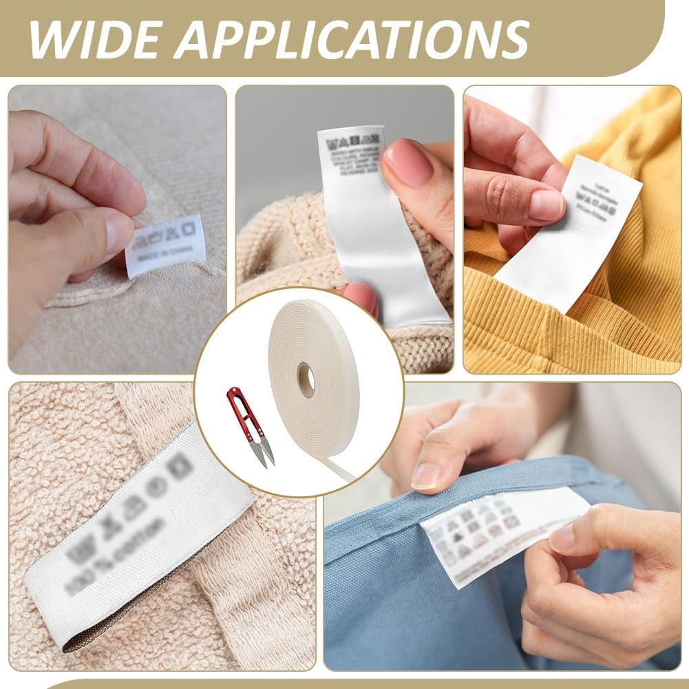 1 Pc Polyester Ribbons Blank Ribbon for Heat Transfer Print Wrapping Bow Crafts Decoration with Tarnish Resistant Stainless-Steel Scissors Old Lace 5/8 inch(15mm) about 109.36 Yards(100m)/Set