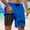 Blue, variant on Men Swim Trunks Leopard Print Stretch Quick Dry Liner Swimsuit With Compression Liner Beach Lightweight Bathing Suit Bottom XXXL