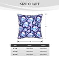 thumbnail image 2 of KLL crystal Skull flower leaf Decorative Throw Pillow Covers Velvet Soft for Couch Sofa Bedroom Living Room Outdoor (No pillow core)- 18"x18", 2 of 5