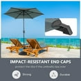thumbnail image 5 of Abba Patio 11ft Outdoor Patio Umbrella w/ Push Button Tilt and Crank, 6 Ribs, Grey, 5 of 7
