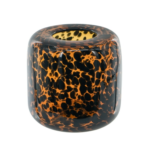 A&B Home Chee Glass Vase - 7.9"Dia. - Brown/Black