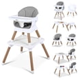 thumbnail image 1 of OLAKIDS Baby High Chair, 9 in 1 Convertible Highchair for Babies and Toddlers, Building Block Table Dining Booster Seat Activity Desk Kids Stool with Adjustable Removable Tray, 1 of 9