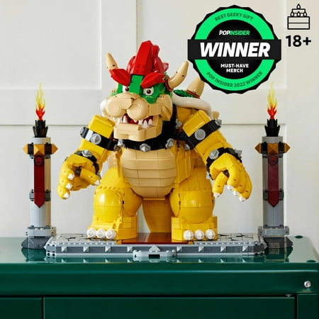 LEGO Super Mario The Mighty Bowser, 3D Build and Display Kit, Collectible Posable Character Figure with Battle Platform, Video Game Toy Idea for Fans of Super Mario Bros, 71411