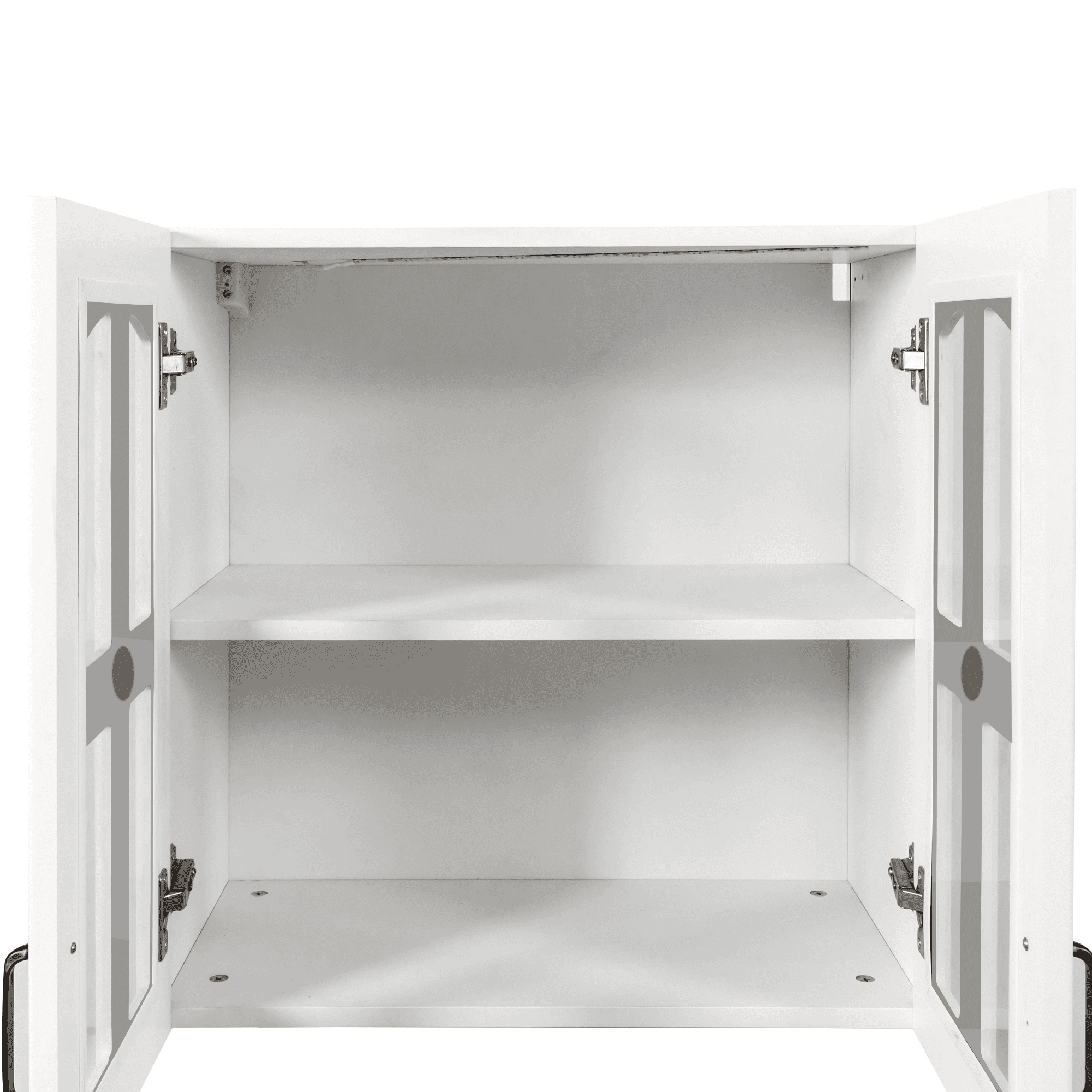 Mintazer Bathroom Wall Cabinet with 4-Pane Glass Doors, Wall-Mounted Storage Cabinet with Adjustable Shelf for Bathroom Kitchen, White