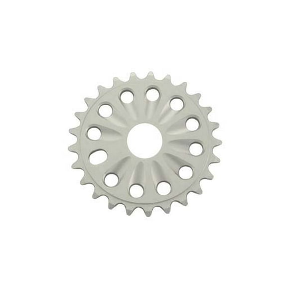 Chainring Alloy 6061-T6 25t 1/2 X 1/8 Silver. for bicycles, bikes, for lowriders, beach cruiser, strech bikes