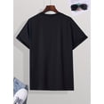 thumbnail image 4 of Men's Light Blue Summer Fashion T-Shirt with White Star Pattern - Crew Neck, Short Sleeve, Machine Washable & Dry Cleanable, 4 of 8