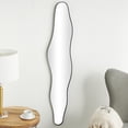 thumbnail image 2 of CosmoLiving by Cosmopolitan 12" x 59" Black Slim Wavy Abstract Wall Mirror, 2 of 14