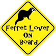 thumbnail image 4 of 5in x 5in Ferret Lover On Board Sticker, 4 of 4