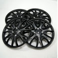 Superior Matte Black 17" Hubcaps, SnapOn Type, ABS Plastic and Steel 4