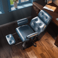 thumbnail image 3 of Solfway Big and Tall Office Chair 400LBS, High BackExecutive Desk Chair,Reclining Office Chair with Footrest, Computer Task Chair for Home Office, Navy, 3 of 7