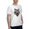 thumbnail image 6 of Wolf T-Shirt for Men Cotton 100% Summer Tops Women Fashion Casual Short Sleeves Round Collar Short-Sleeve Couple Top Tees, 6 of 6