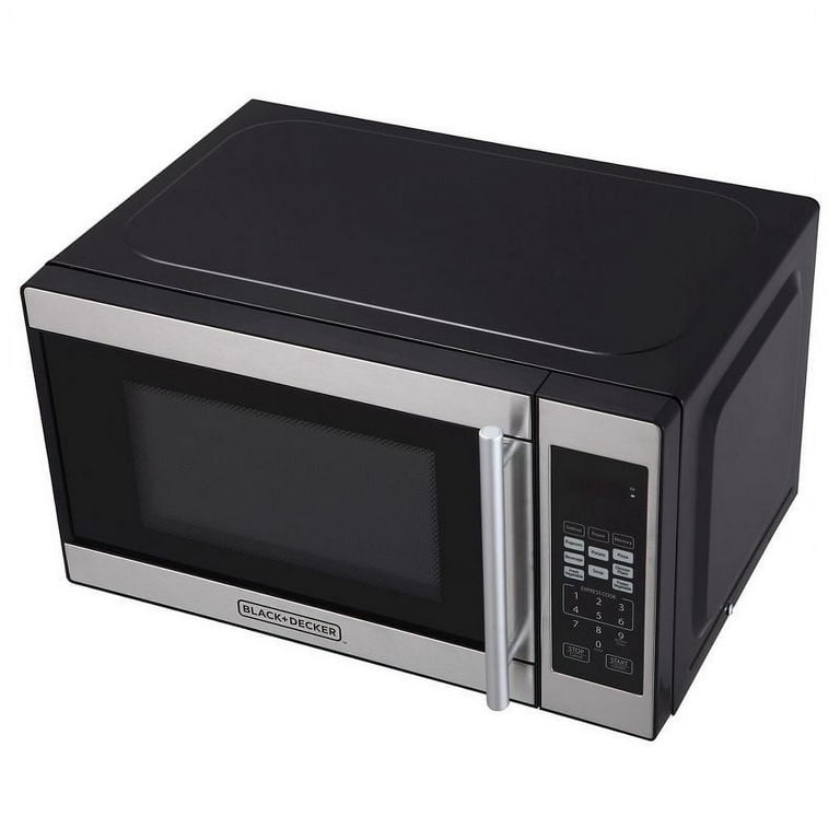 Black & Decker 0.7 Cubic Foot 700 Watt Compact Countertop Microwave with  Turntable - Stainless steel (EM720CPN)