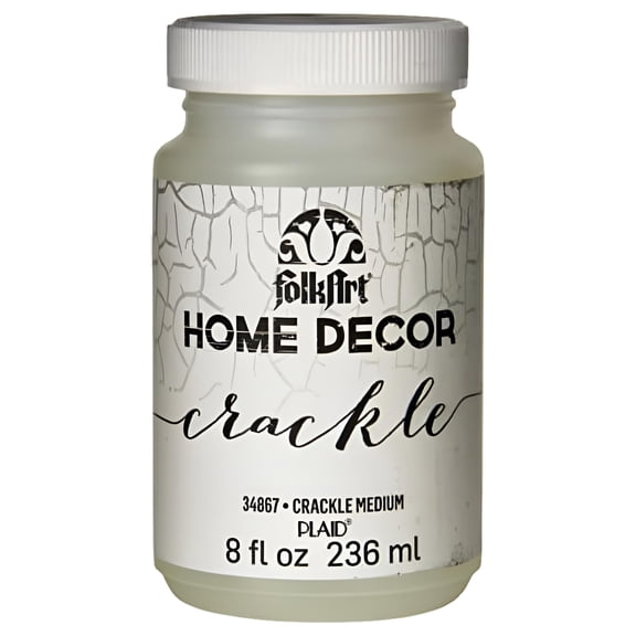 FolkArt Home Decor Crackle Medium 8oz Multicolor Crackle Medium