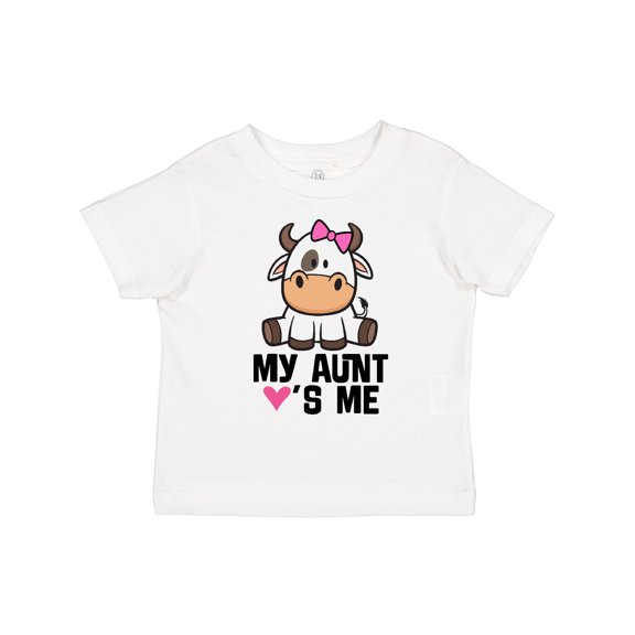 Inktastic My Aunt Loves Me Girl Cow Girls Toddler T-Shirt