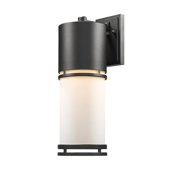 576S-2-BK-LED-Z-Lite-Edge - 20W 2 LED Outdoor Wall Sconce In Modern Style-20.5 Inches Tall and 4.5 Inches Wide