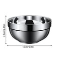 thumbnail image 3 of Food Grade 304 Stainless Steel Double-Layer Insulated Bowl, Scald-Proof Thickened Metal Rice Soup Bowl For Household Use(Silver-Xl-15X14.3X7.3Cm), 3 of 8