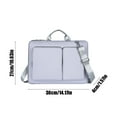 thumbnail image 3 of Foqnuq Lightweight Multi-Function Laptop Bag 13 Inch, Casual Polyester Computer Shoulder Bag with Large Capacity for Accessories, Gray Blue, 3 of 6