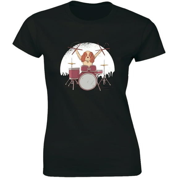 Amazing Original Dog Playing Drums - Funny Pro Pug Women's Gift T-Shirt