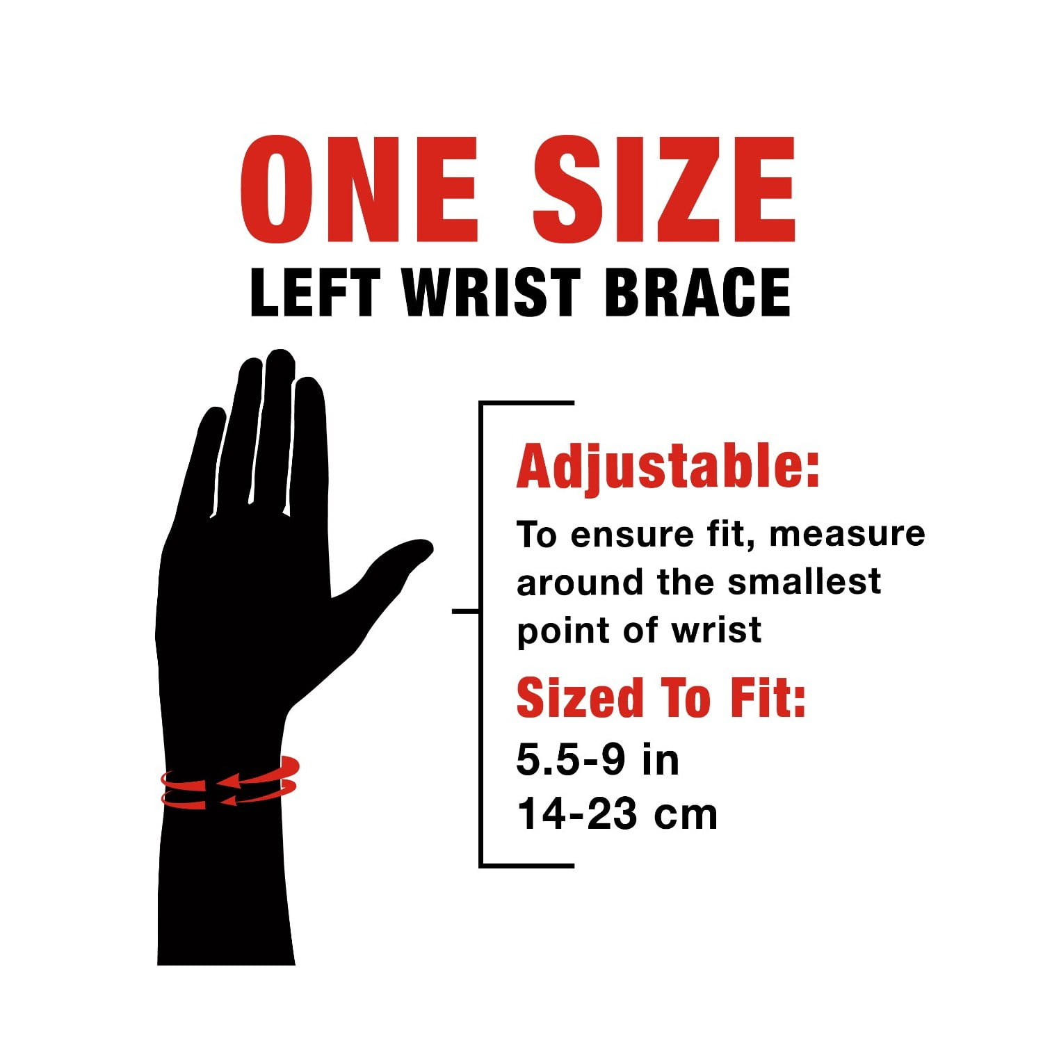 ACE Brand Carpal Tunnel Wrist Stabilizer, Left Wrist, Firm Stability, All Day Wear, 1 Support