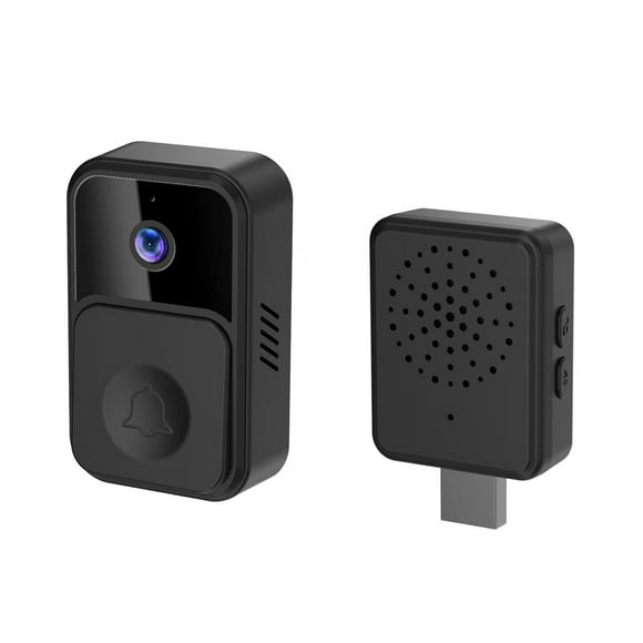 EDHITNR Clearance Smart Wireless Remote Video Doorbell Intelligent Visual Doorbell Home Intercom HD Night Vision Wifi Rechargeable Security Door Doorbell Black and Friday Deals 90% off