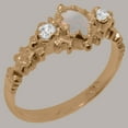 thumbnail image 2 of LBG British Made 14k Rose Gold Opal & Diamond ring Womens Anniversary Ring - 33 size options - Size 11.75, 2 of 9