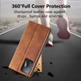 thumbnail image 6 of Premium PU Leather Flip Folio Case for Xiaomi 11T/11T Pro, Magnetic Closure Protective Case Kickstand Card Cash Slot Shockproof Durable Wallet Cover Soft TPU Inner Phone Case - Brown, 6 of 16