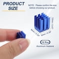 thumbnail image 2 of Uxcell Heatsink Aluminum Heat Sink with Thermal Sticker for Efficient Cooling of Electronics Blue 9x9x12mm 12, 2 of 6