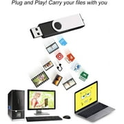 2GB 2PCS USB 2.0 Flash Drive Thumb Drive Memory Stick, (2GB*2PACK BLACK)
