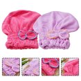 thumbnail image 2 of 2 gorros de baño con lazo para secar el cabello, adorables toallas de secado rápido, suaves y absorbentes., 2 of 5