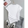 thumbnail image 2 of Women'S Chic Rooster Graphic T-Shirt, Short Sleeve Crew Neck Casual Top, 100% Cotton Knit Fabric, Medium Stretch, All Season Wear, Applique Detail, Regular Fit - Summer & Spring Fashion, 2 of 4