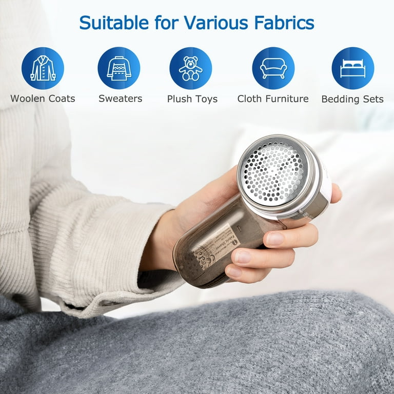  BEAUTURAL Fabric Shaver and Lint Remover, Sweater Defuzzer with  2-Speeds, 2 Replaceable Stainless Steel Blades, Battery Operated, Remove  Clothes Fuzz, Lint Balls, Pills, Bobbles Blue : Health & Household