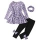 thumbnail image 1 of Gibobby Conjunto de Sudadera y Leggings de Lana Ropa de bebé niña niño otoño invierno trajes conjunto de manga larga camisas tops pantalón diadema 3 piezas(Morado, 3-4 Años), 1 of 5