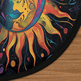 thumbnail image 3 of CURLYOOT Round Rug 3ft Abstract Sun And Moon Boho Area Rug, Washable Circle Mat Non Slip Floor Carpet Mat, Soft Indoor Rugs for Entryway Living Room Dining Room Bedroom, 3 of 7